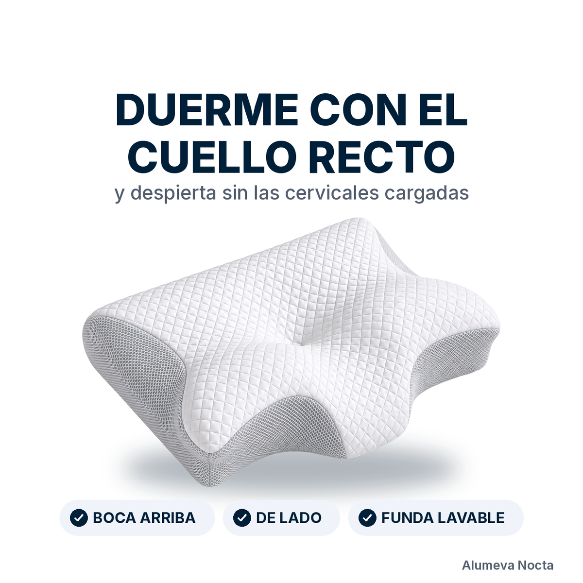 Almohada cervical Nocta: duerme con el cuello recto
