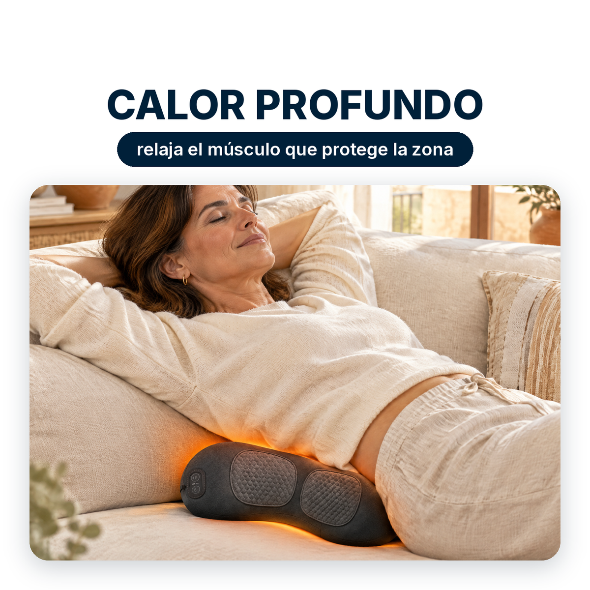 Calor profundo en la zona lumbar
