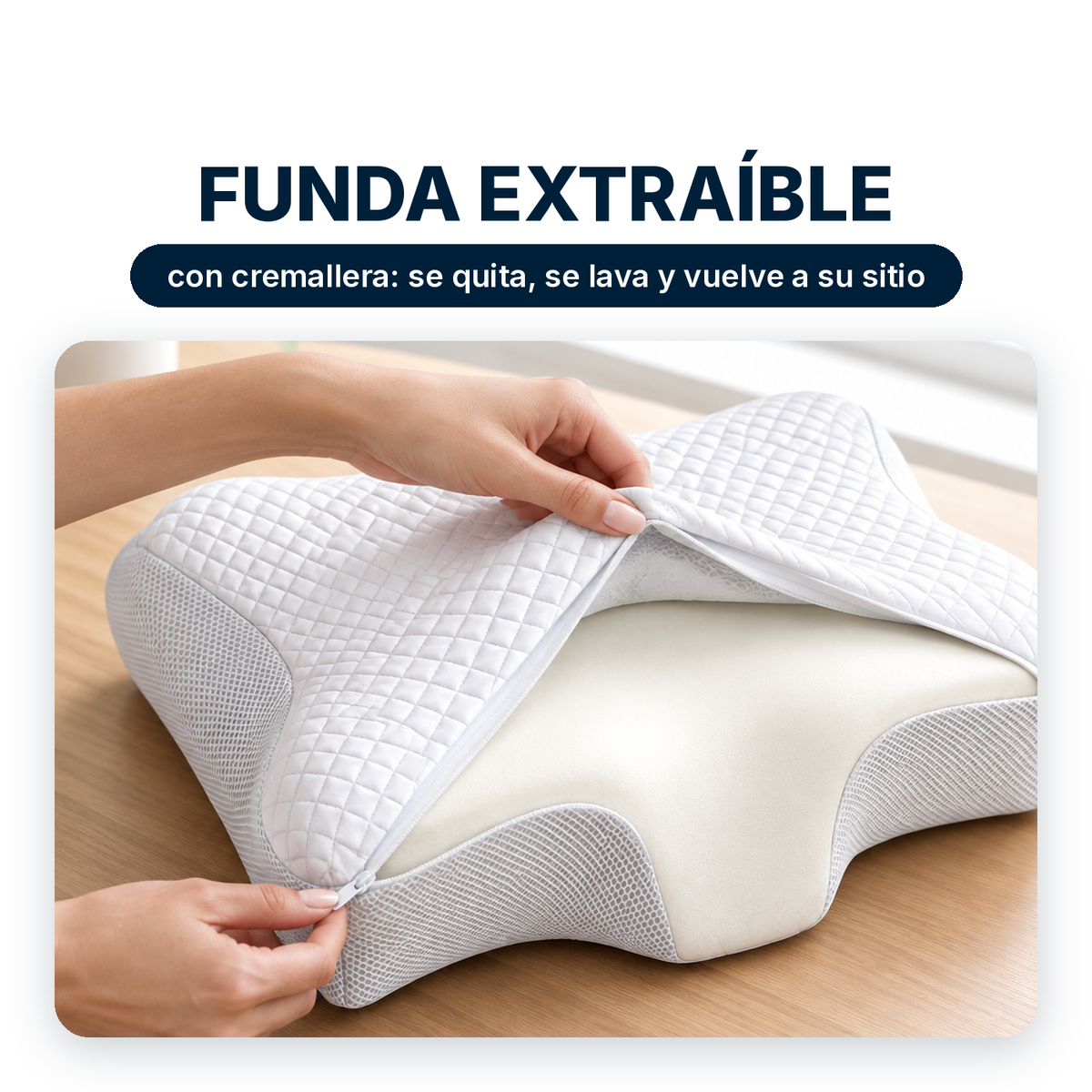 Funda extraíble con cremallera