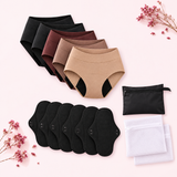 3 pezzi: 2 slip + 1 assorbente / Tramonto delicato / M