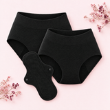 3 pezzi: 2 slip + 1 assorbente / Tramonto delicato / XS