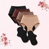 3 pezzi: 2 slip + 1 assorbente / Tramonto delicato / S