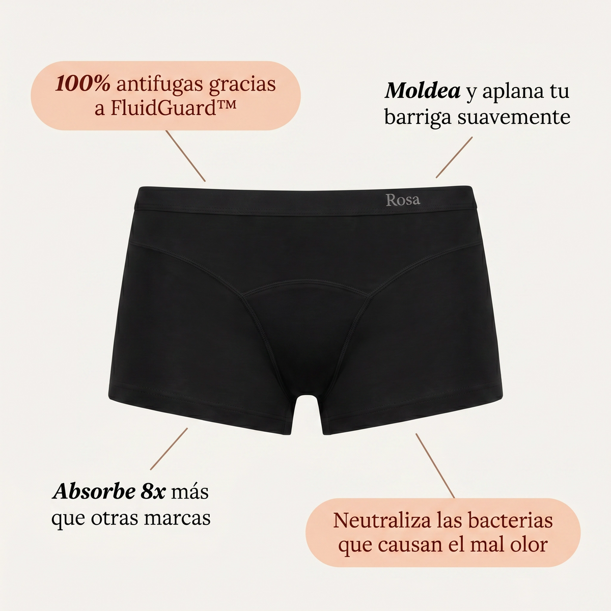 Rosa's Boxer — Boxer Antifugas (Pack de 5)