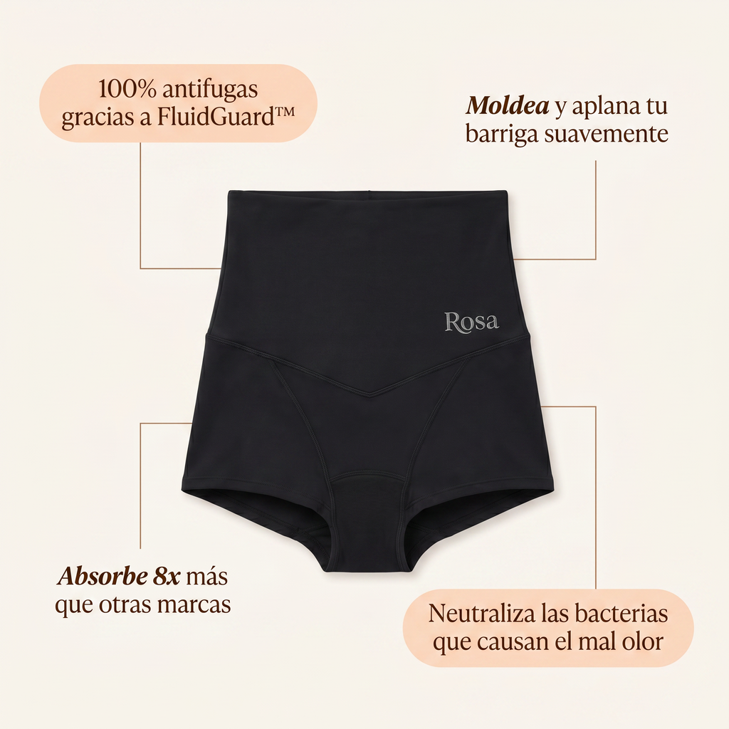 Rosa's Haute — Culottes anti-fuites taille haute (Lot de 5)
