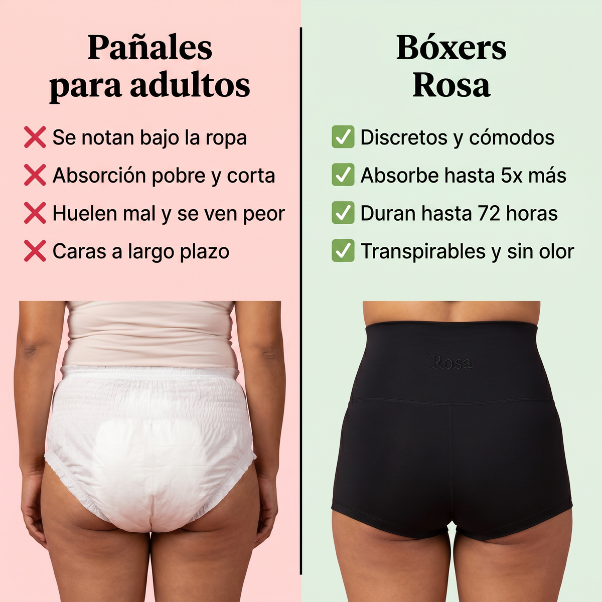 Rosa's Haute — Culottes anti-fuites taille haute (Lot de 5)