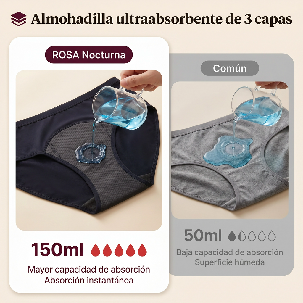 Rosa's Nocturna — Bragas Antifugas Noche (Pack de 3)