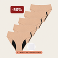 Rosa's Invisible — Bragas Antifugas Sin Costuras (Pack de 5)