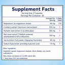 Rosa UroControl Supplement Facts panel